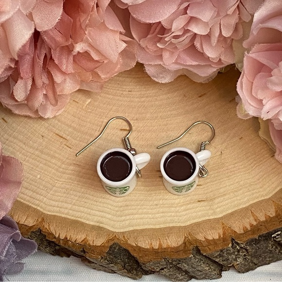 Starbucks Coffee Cup Dangle Earrings - Picture 6 of 10